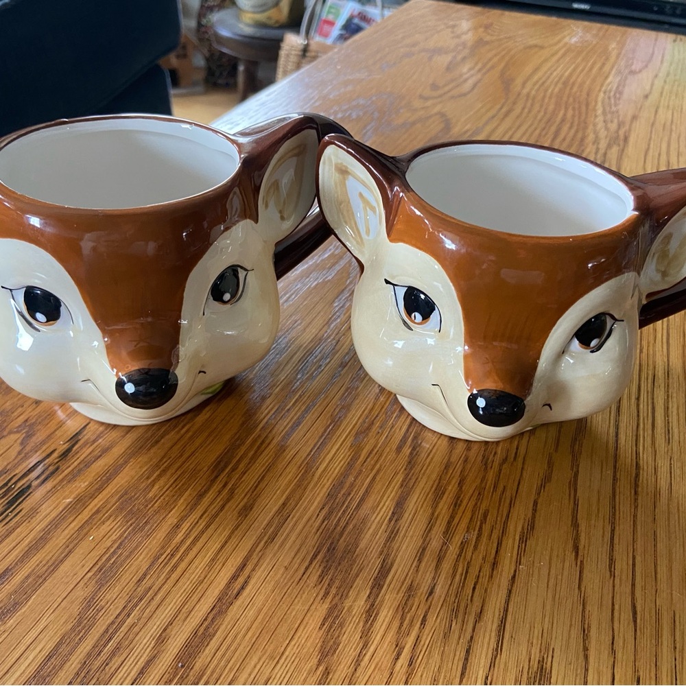 2 Target brand Reindeer Ceramic Mugs